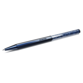 swarovski قلم حبر جاف crystalline، شكل مثمن، لون أزرق، طلاء أزرق