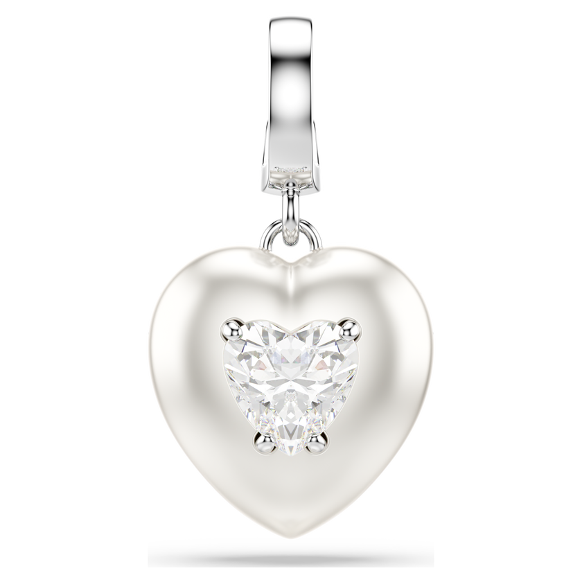 swarovski حلية idyllia، قطع متنوع، طلاء بلون اللؤلؤ، شكل قلب، لون أبيض، طلاء روديوم