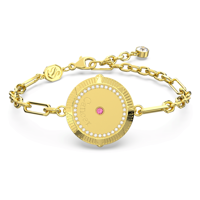 swarovski سوار zodiac، cancer، لون ذهبي، طلاء بلون ذهبي