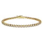 swarovski سوار eternity، أحجار ألماس مُصنعة في المختبر بإجمالي 2 5 قيراط، ذهب أصفر عيار 18