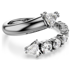 swarovski sublima open ring mixed cuts white ruthenium plated