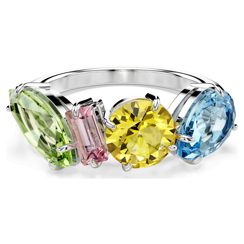 swarovski خاتم كوكتيل gema، قطع متنوع، ألوان متعددة، طلاء روديوم