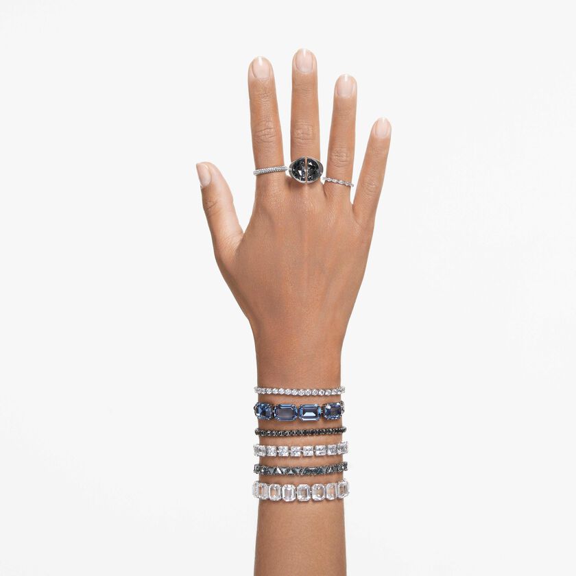 swarovski سوار matrix tennis، قطع مستدير، لون أبيض، طلاء روديوم