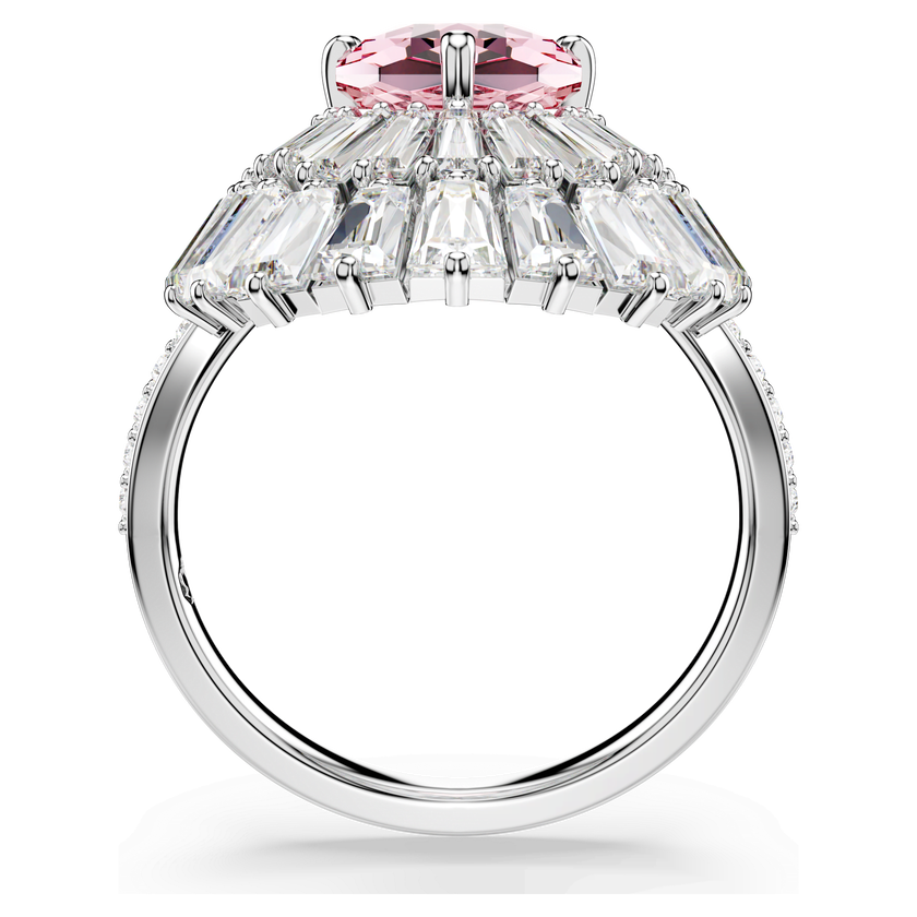 swarovski خاتم كوكتيل idyllia، قطع متنوع، على شكل صدفة، لون وردي، طلاء روديوم