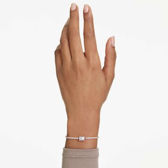 swarovski سوار matrix، قطع متنوع، لون أبيض، لمسة نهائية من الذهب الوردي عيار 18 قيراط