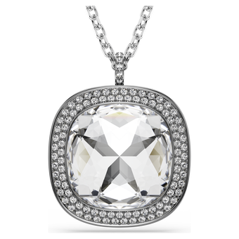 swarovski قلادة وبروش una angelic، قطع كوشن، لون أبيض، طلاءات مختلطة