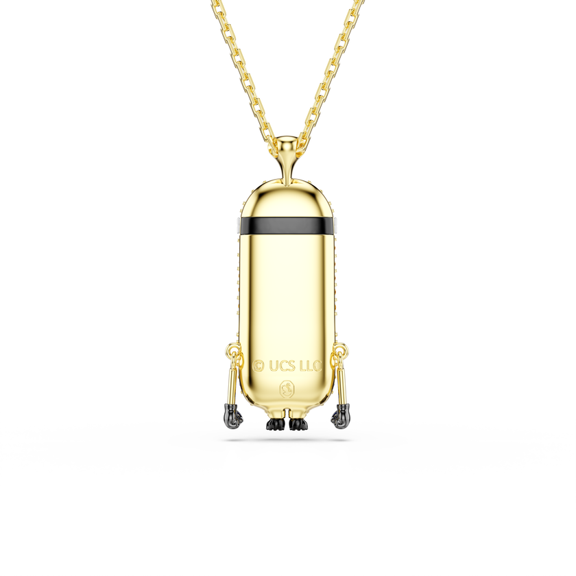 swarovski minions kevin pendant  pav   multicolored  gold tone plated