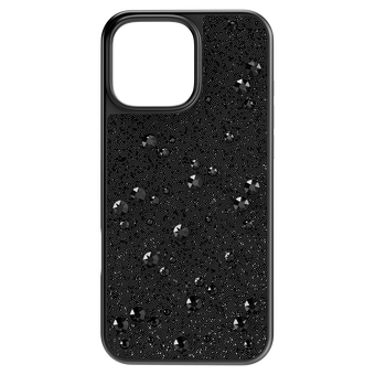 swarovski حافظة هاتف ذكي high، تصميم متباين، iphone  16 pro max، لون أسود