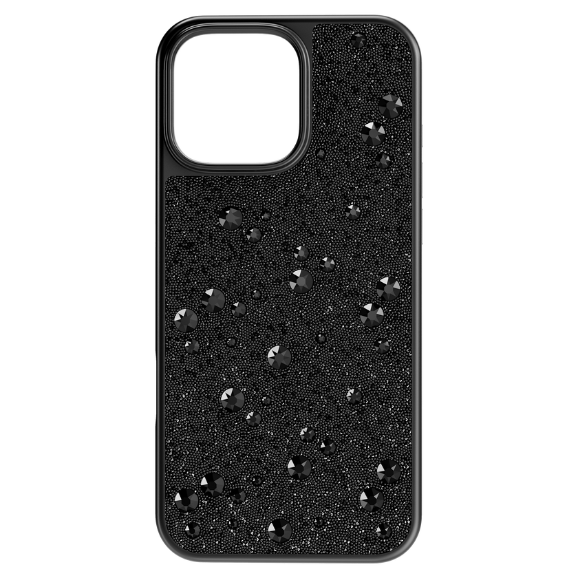 swarovski حافظة هاتف ذكي high، تصميم متباين، iphone  16 pro max، لون أسود