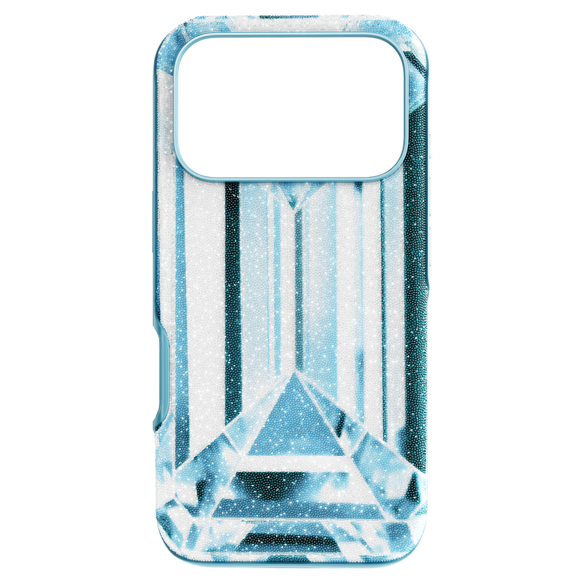 swarovski حافظة high للهاتف الذكي، تأثير كريستالي، iphone  17 pro، لون أزرق