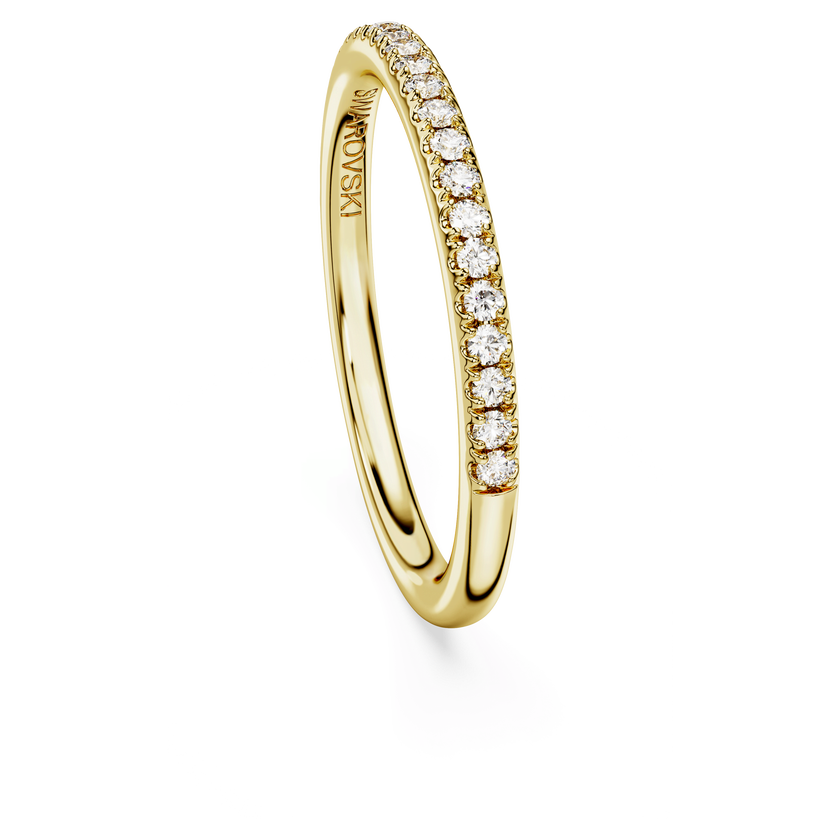 swarovski خاتم eternity، ألماس مُصنع في المختبر بإجمالي 0 2 قيراط، شكل دائري، ذهب أصفر عيار 18