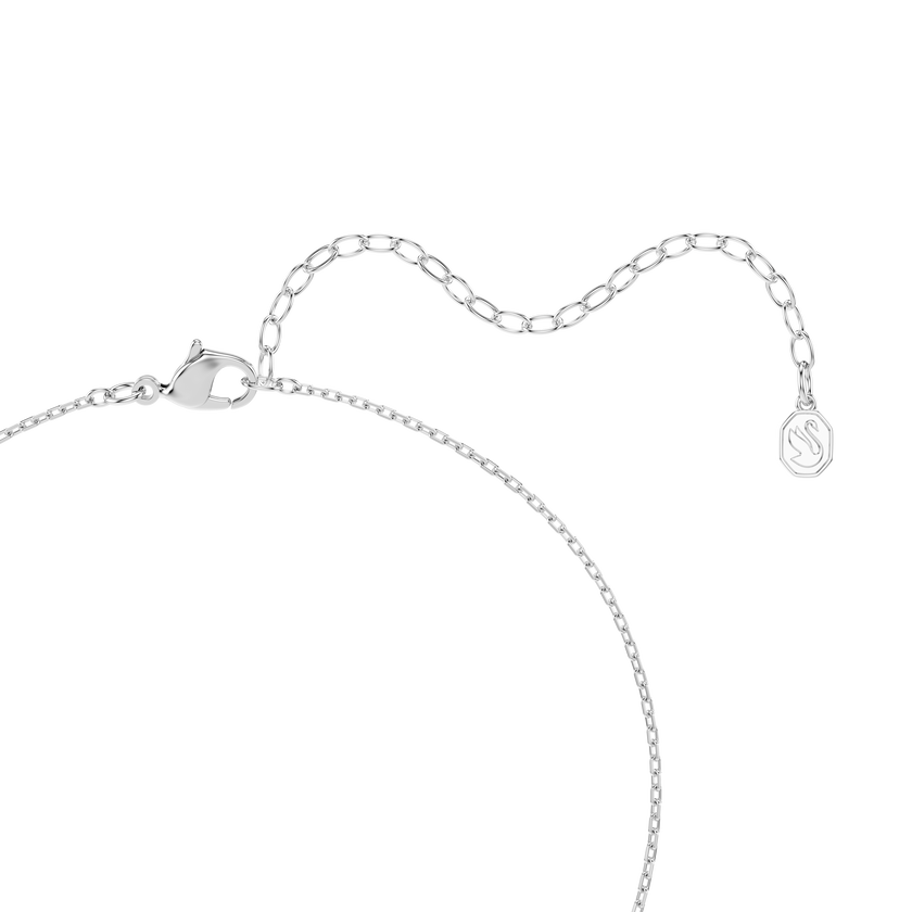 swarovski قلادة una angelic، قطع الوسادة، لون أبيض، طلاء روديوم