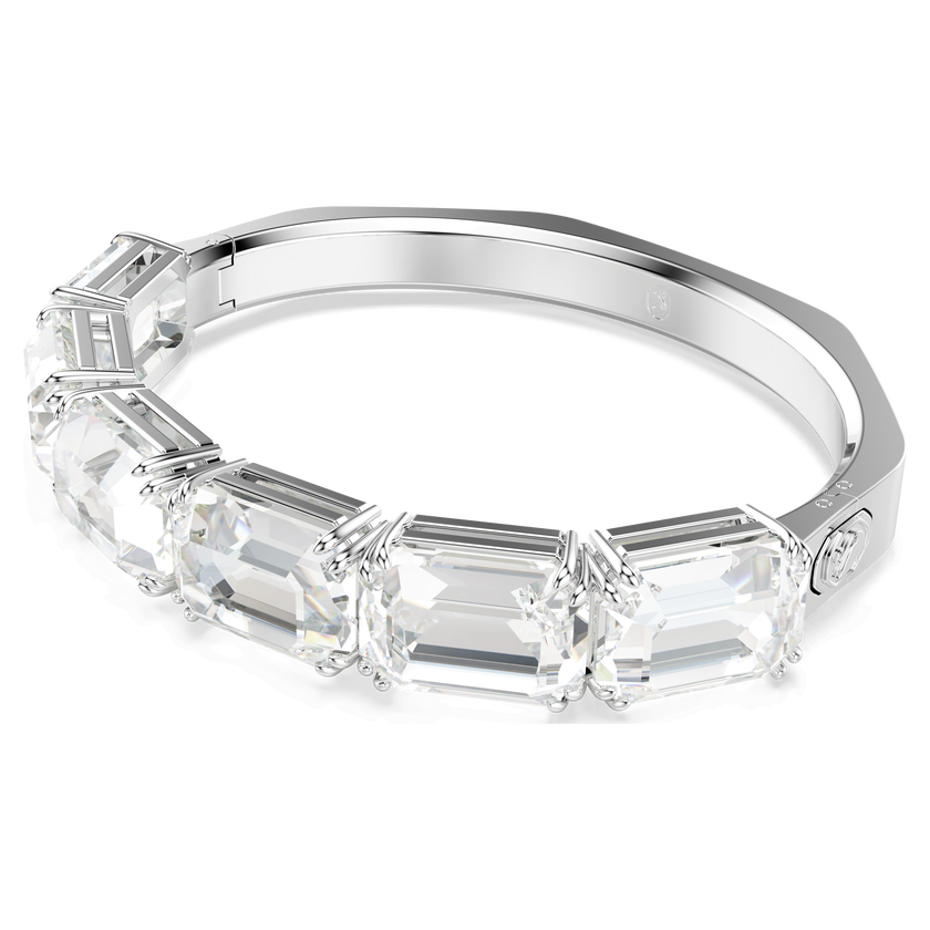 swarovski سوار millenia، قطع مثمن، لون أبيض، طلاء روديوم