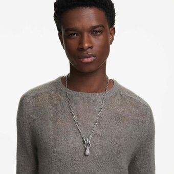 swarovski قلادة sublima، قطع متنوع، لون أبيض، طلاء روديوم