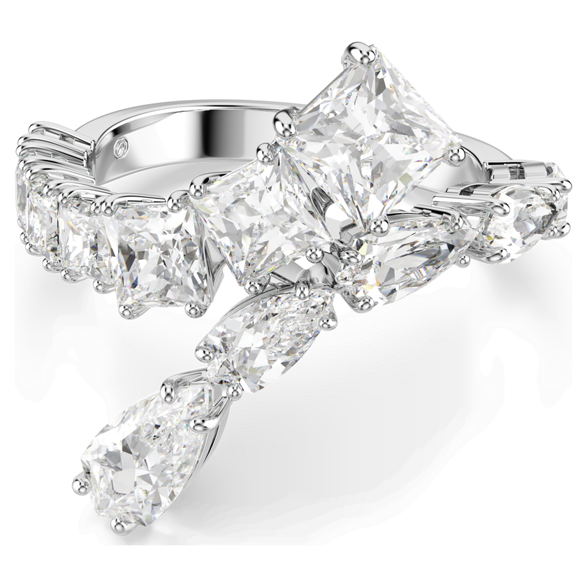 swarovski خاتم matrix، قطع متنوع، لون أبيض، طلاء روديوم