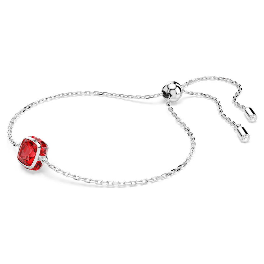 swarovski سوار birthstone، قطع مربع، july، لون أحمر، طلاء روديوم