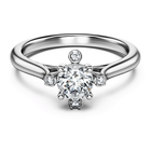 swarovski خاتم galaxy، أحجار ألماس مُصنعة في المختبر بإجمالي 0 5 قيراط، ذهب أبيض عيار 18