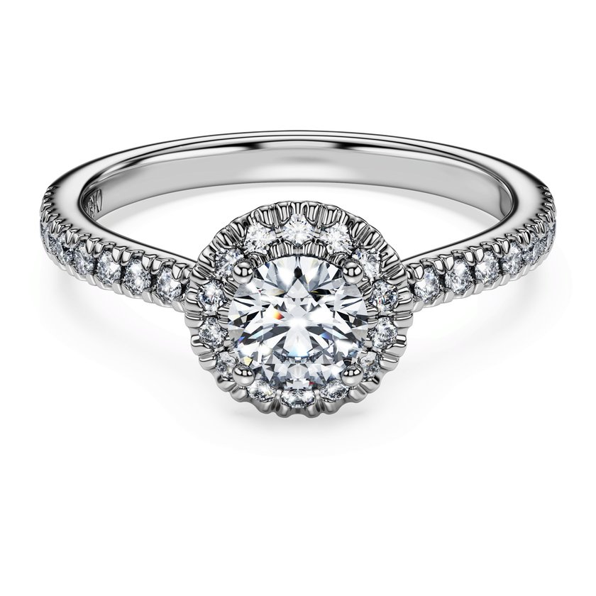 swarovski خاتم سوليتير eternity، أحجار ألماس مُصنعة في المختبر بإجمالي 0 8 قيراط، ذهب أبيض عيار 18