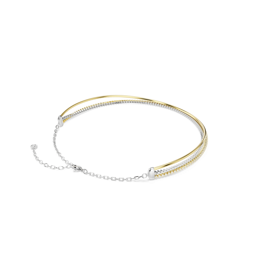 swarovski عقد hyperbola، قطع مُستدير، لون أبيض، لمسة نهائية من معادن مختلطة