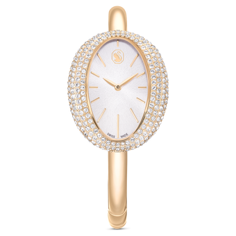 swarovski ساعة imber بتصميم سوار، صناعة سويسرية، سوار معدني، لون ذهبي، لمسة نهائية بلون شامبين ذهبي