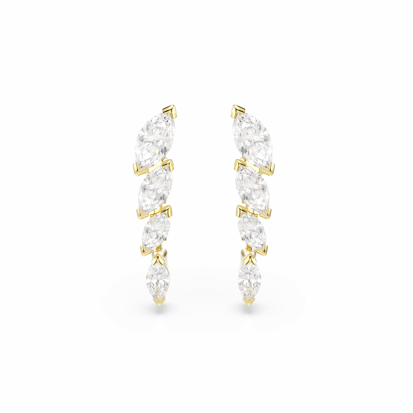 swarovski طقم mesmera، طقم  2 ، قطع ماركيز، لون أبيض، لمسة نهائية من الذهب عيار 18 قيراط