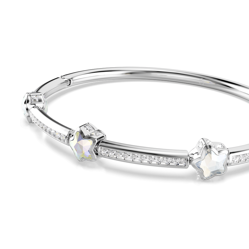 swarovski سوار chroma، قطع متنوع، شكل نجمة، لون أبيض، طلاء روديوم