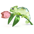 swarovski مجسم حرباء وزهرة تيوليب، مجموعة idyllia