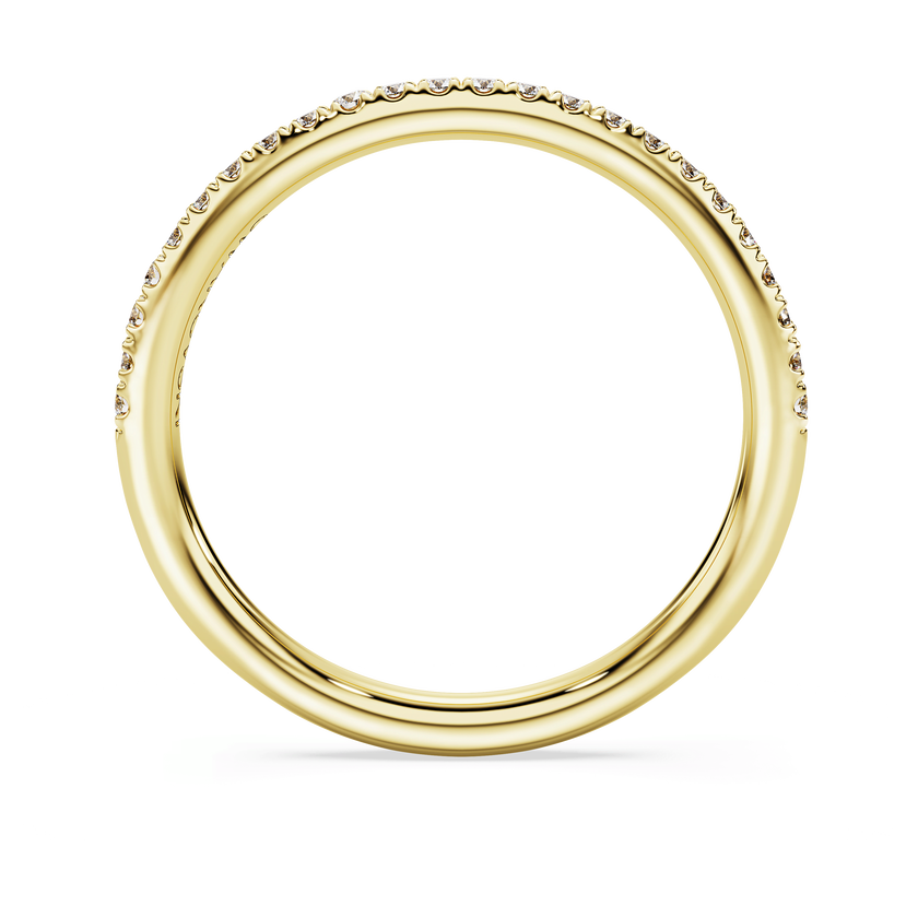 swarovski خاتم عريض eternity، ألماس مُصنع في المختبر إجمالي 0 2 قيراط، شكل دائري، ذهب أصفر عيار 18 قيراط