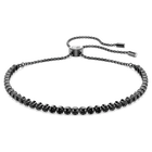 swarovski matrix tennis bracelet mixed round cuts black ruthenium plated