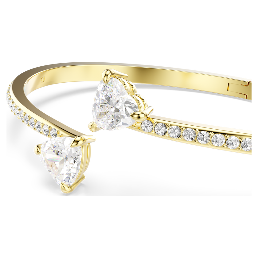 swarovski سوار mesmera attract، شكل قلب، لون أبيض، طلاء باللون الذهبي
