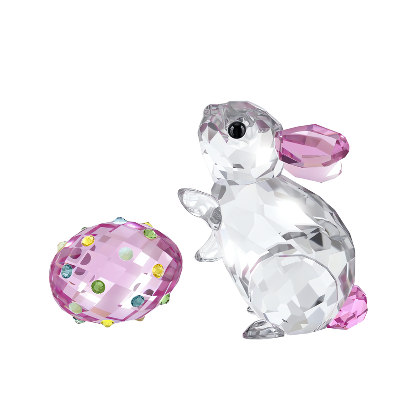 swarovski مجسم أرنب وبيضة، مجموعة idyllia