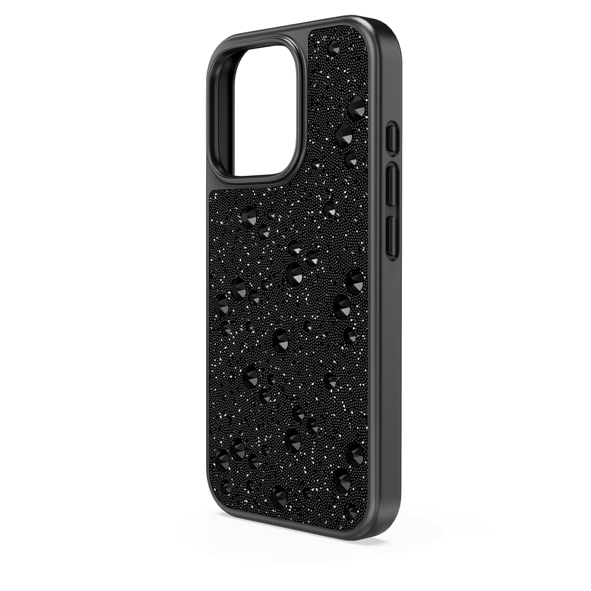 swarovski حافظة هاتف ذكي high، تصميم متباين، iphone  16 pro، لون أسود