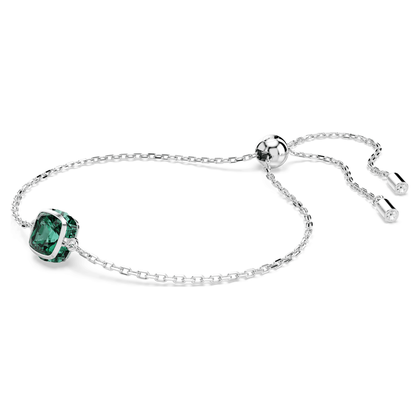swarovski سوار birthstone، قطع مربع، may، لون أخضر، طلاء روديوم