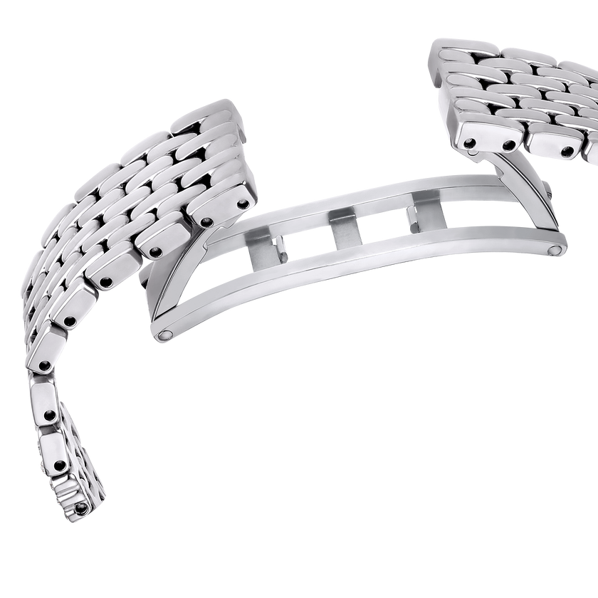 swarovski ساعة attract، صناعة سويسرية، سوار معدني، لون فضي، ستانلس ستيل