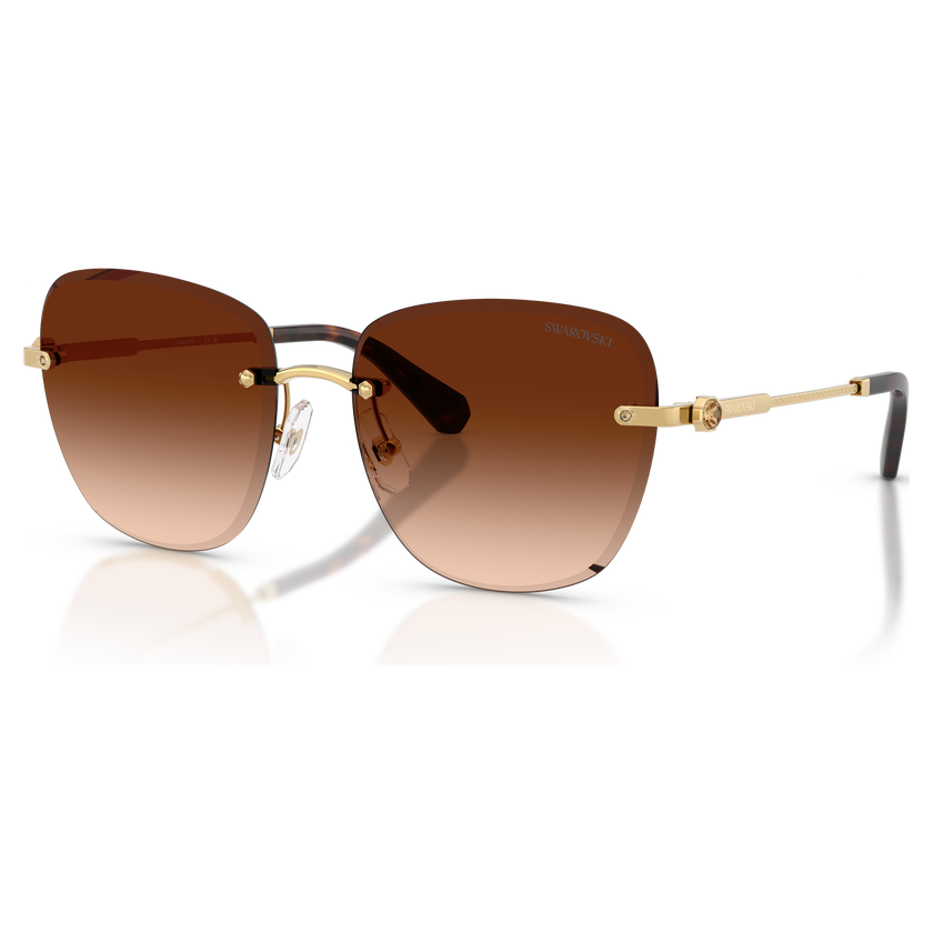 swarovski sunglasses  square shape  sk7043  brown