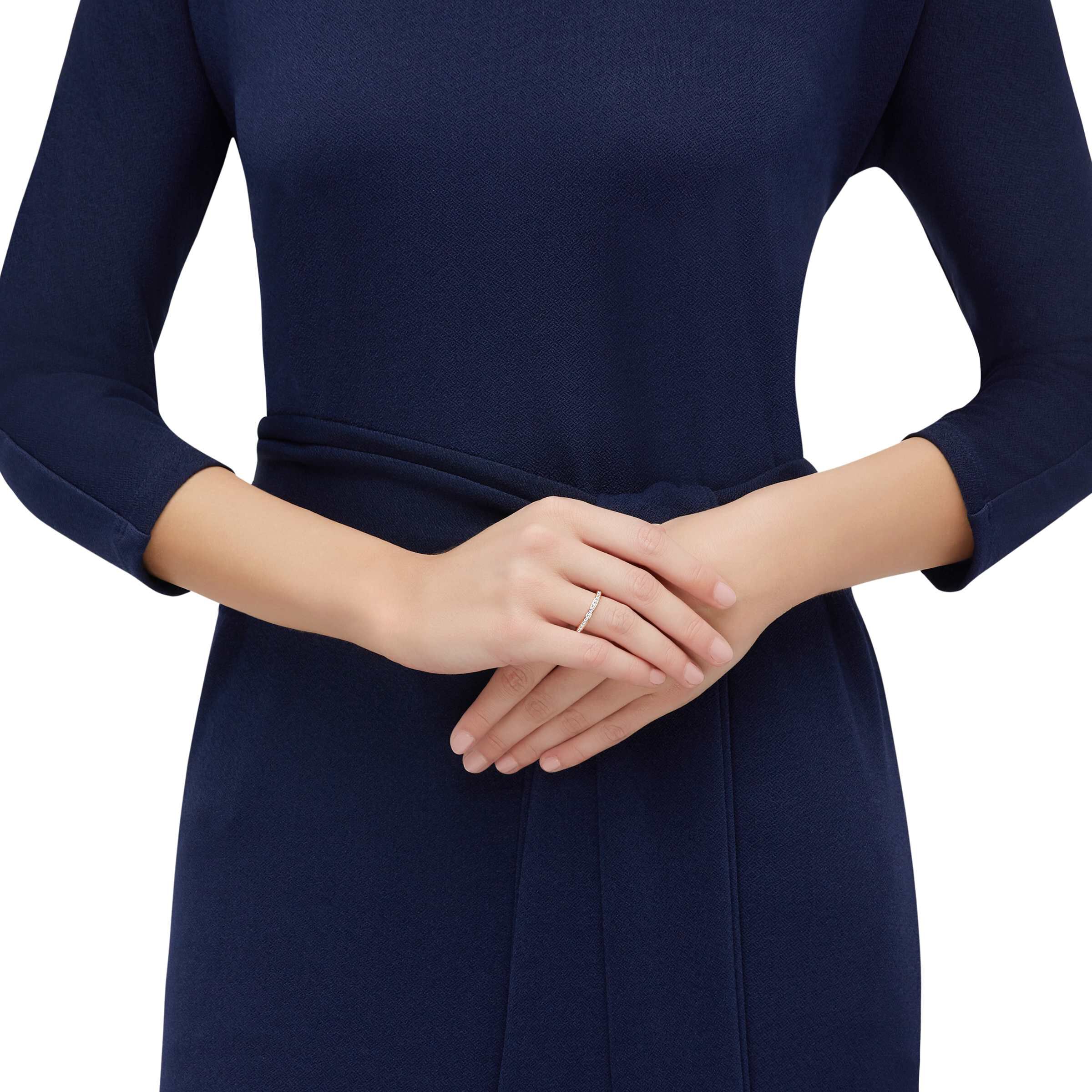 swarovski خاتم matrix، لون أبيض، طلاء ذهبي وردي