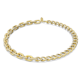 swarovski عقد dextera، حجم صغير، مزدان بكريستالات متراصة، طلاء باللون الذهبي