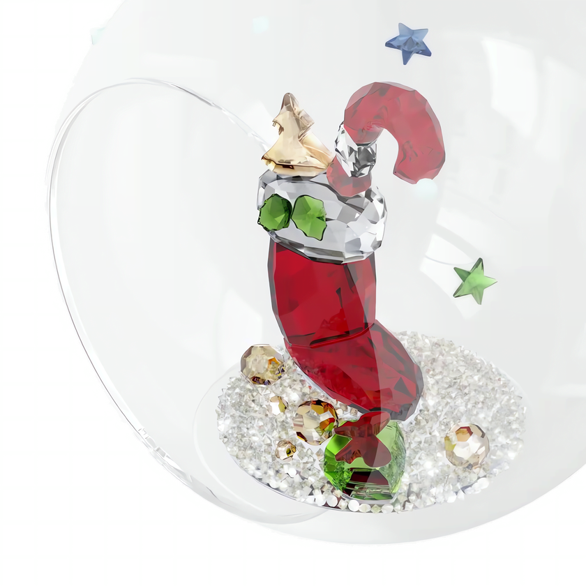 swarovski زينة شكل كرة بجورب وحلوى holiday cheers