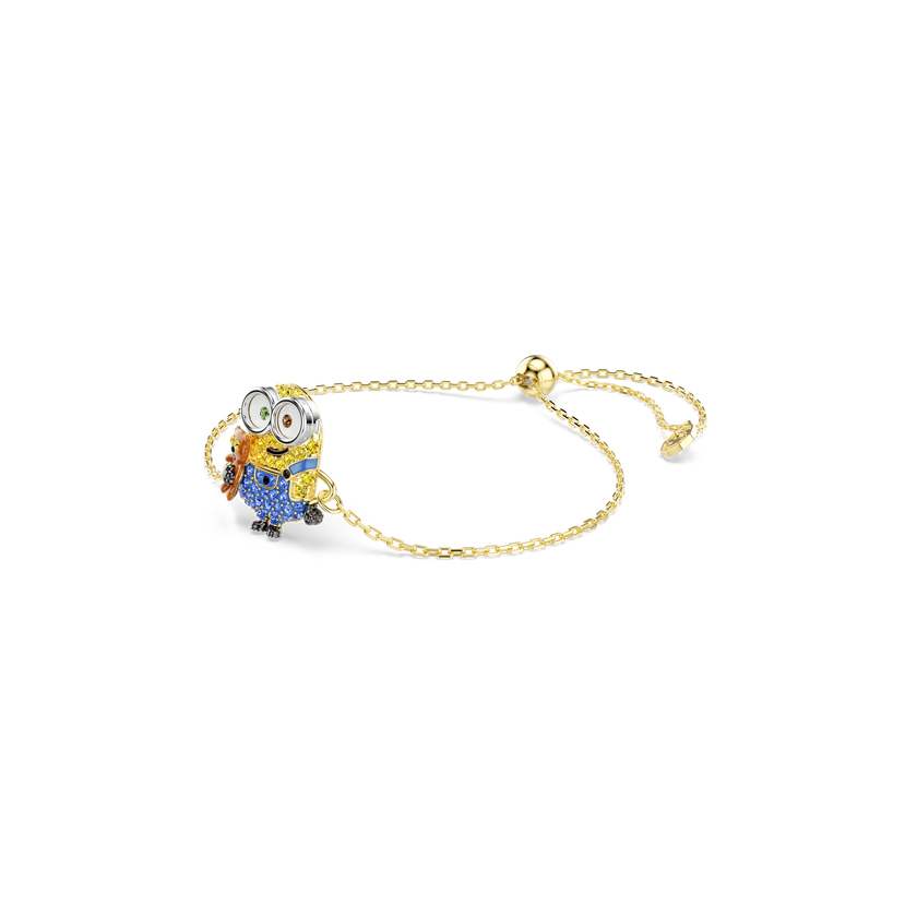 swarovski minions bob bracelet  pav   multicolored  gold tone plated