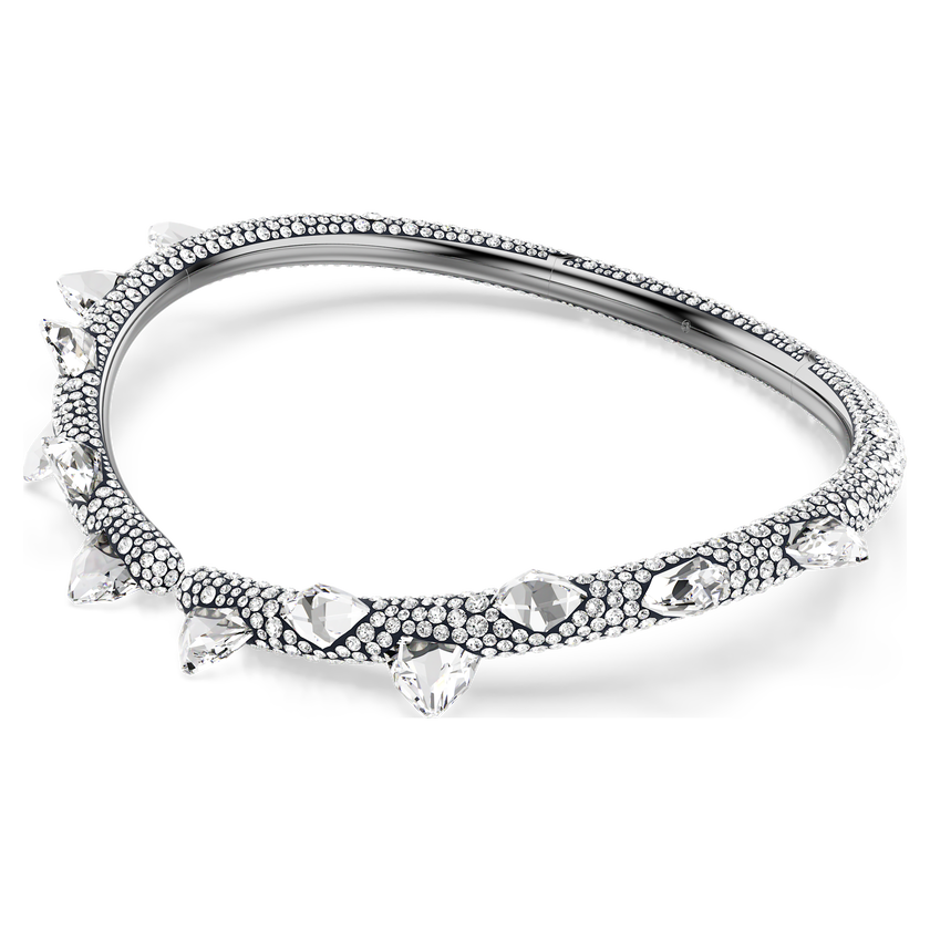 swarovski عقد شوكر sublima، لون أبيض، طلاء روثينيوم