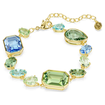 swarovski سوار gema، قطع متنوع، ألوان متعددة، طلاء باللون الذهبي