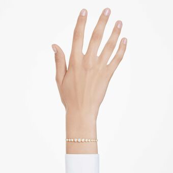 swarovski سوار imber، قطع مستدير متنوع، لون أبيض، لمسة نهائية من الذهب عيار 18 قيراط