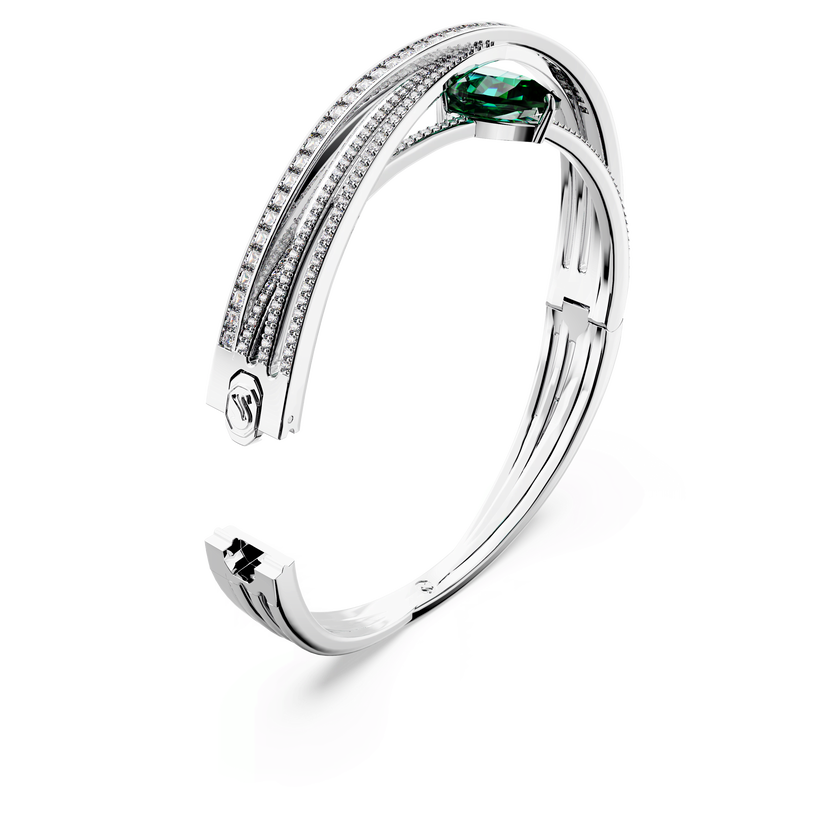swarovski سوار hyperbola، زركونيا محايدة الكربون، لون أخضر، طلاء روديوم