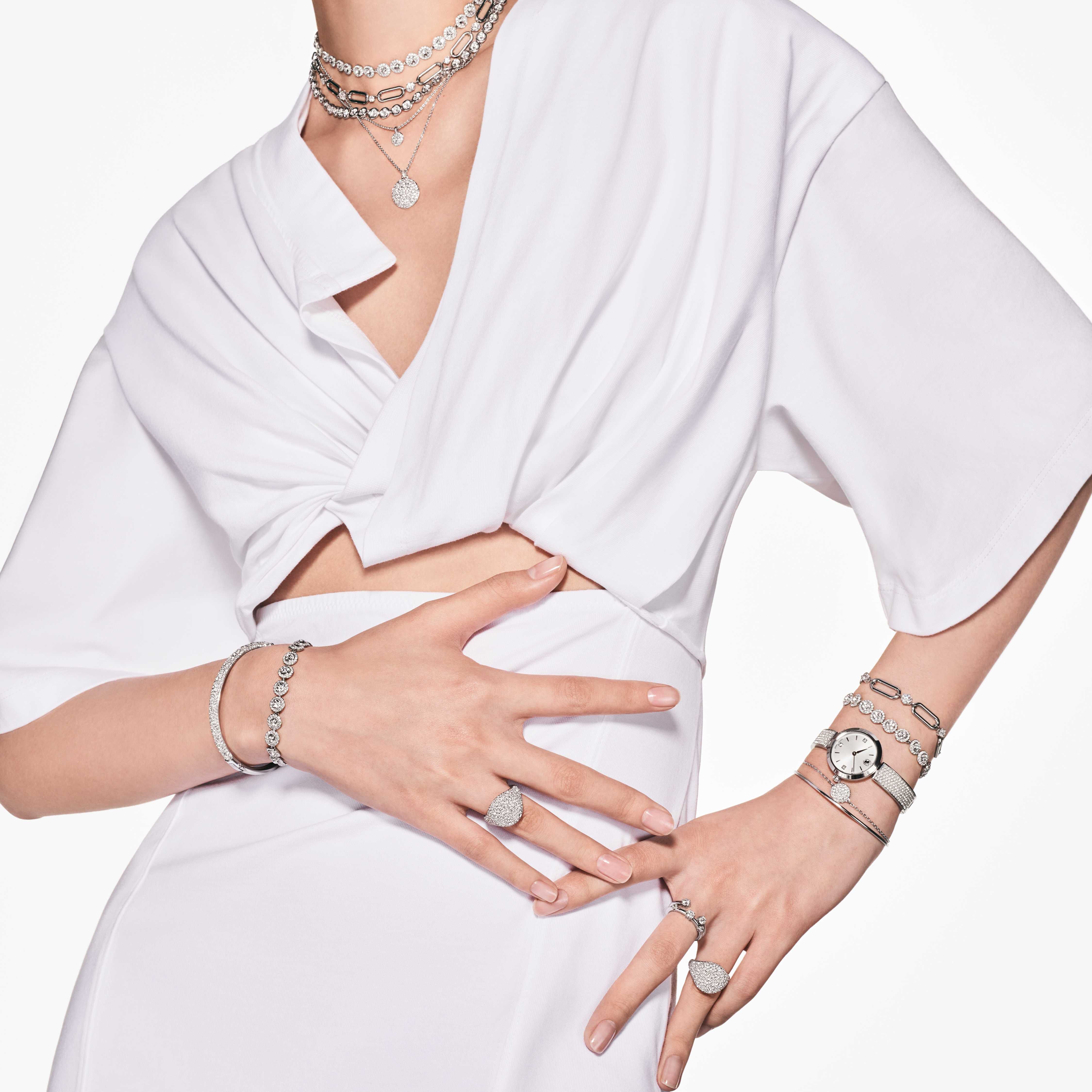 swarovski سوار sublima، لون أبيض، طلاء روديوم