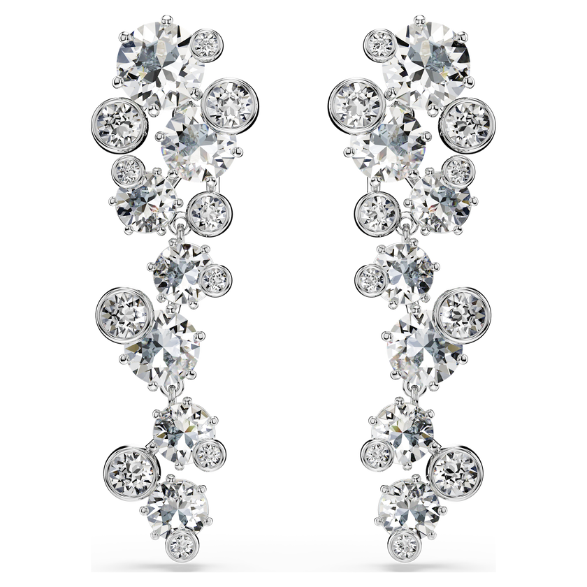 swarovski أقراط متدلية constella، قطع متنوع، لون أبيض، طلاء روديوم