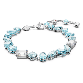 سوار Gema، قطع متنوع، لون أزرق، طلاء روديوم swarovski سوار gema، قطع متنوع، لون أزرق، طلاء روديوم