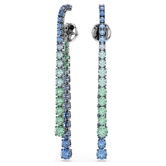 swarovski أقراط متدلية matrix، قطع مستدير متدرج، ألوان متعددة، طلاء روثينيوم