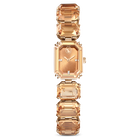 swarovski millenia watch octagon cut bracelet brown champagne gold tone finish