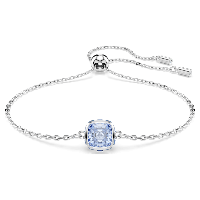 swarovski سوار birthstone، قطع مربع، march، لون أزرق، طلاء روديوم