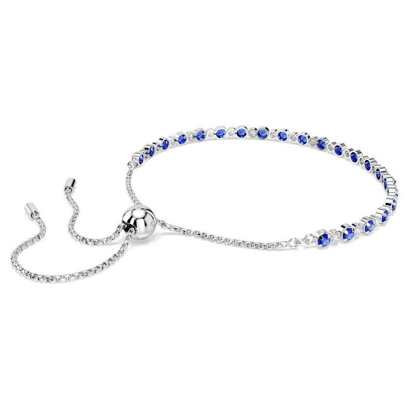 swarovski سوار matrix tennis، قطع مستدير متنوع، لون أزرق، طلاء روديوم